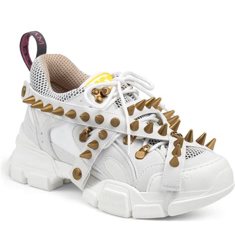 women gucci sneakers spikes|Gucci flashtrek diamond.